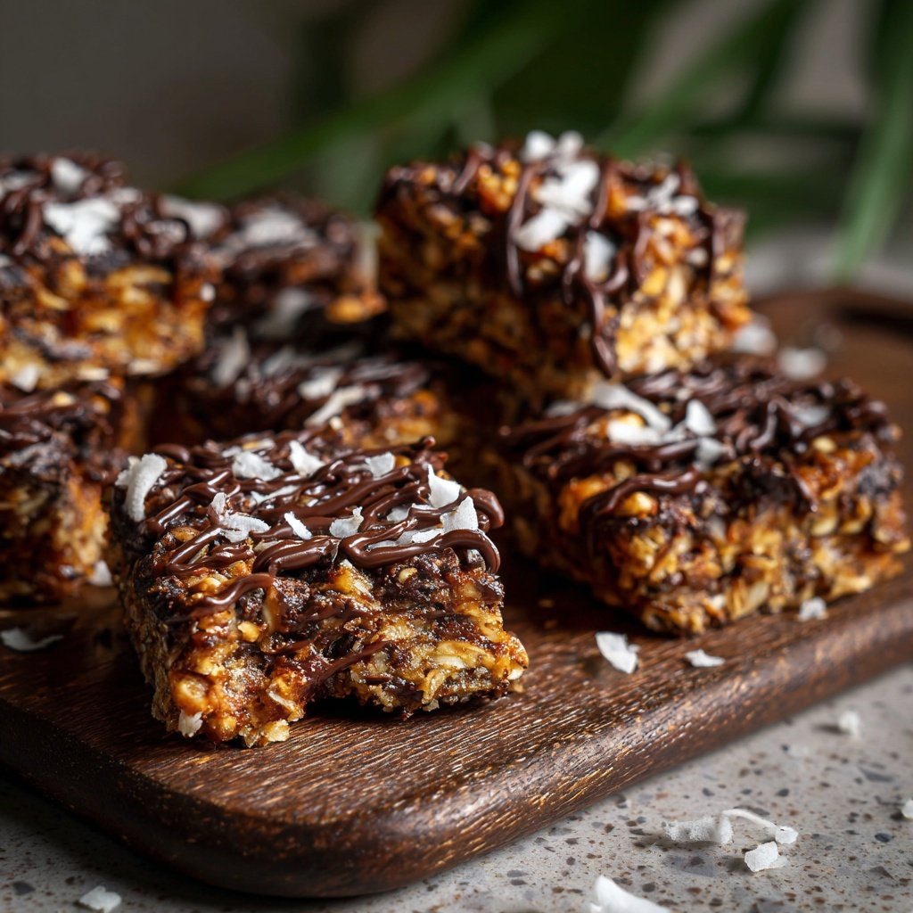 Chocolate Coconut Date Energy Squares