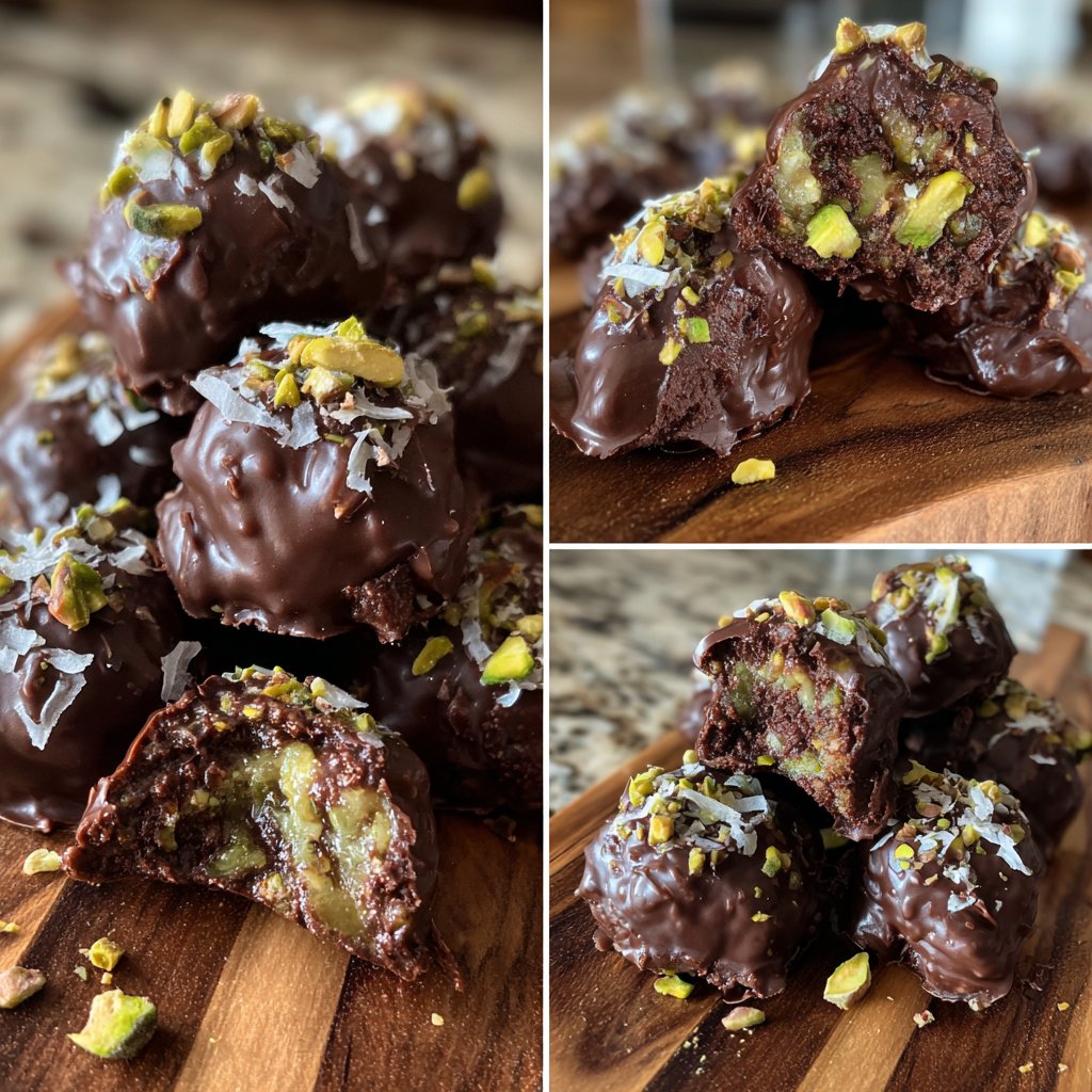 Chocolate Pistachio Coconut Bites