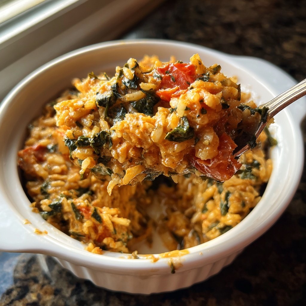 Creamy Spinach Tomato Rice