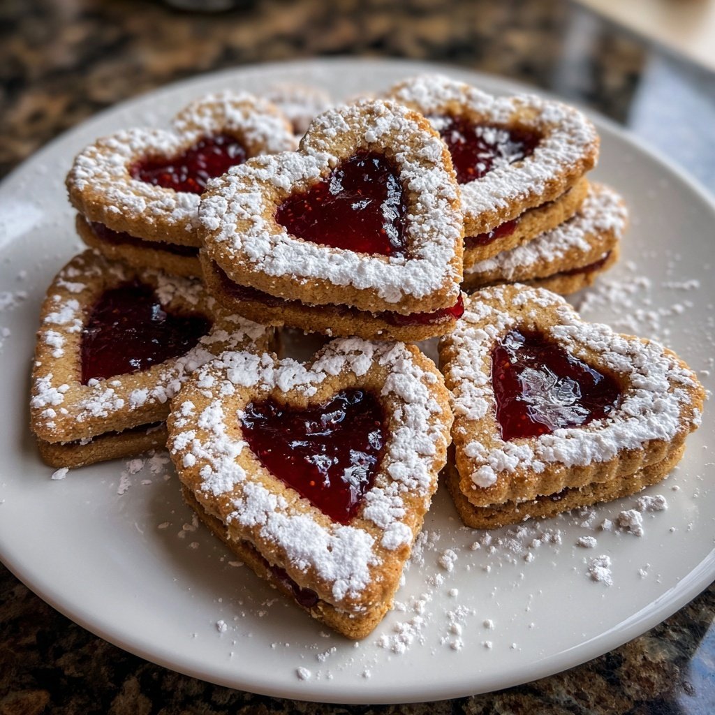 Heart-Shaped Linzer Cookies