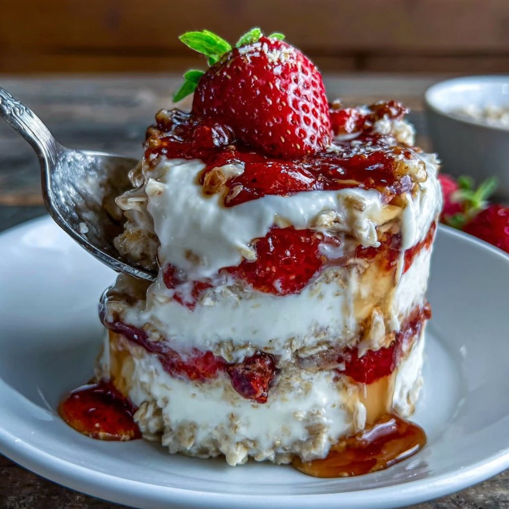 Strawberry Cheesecake Overnight Oats