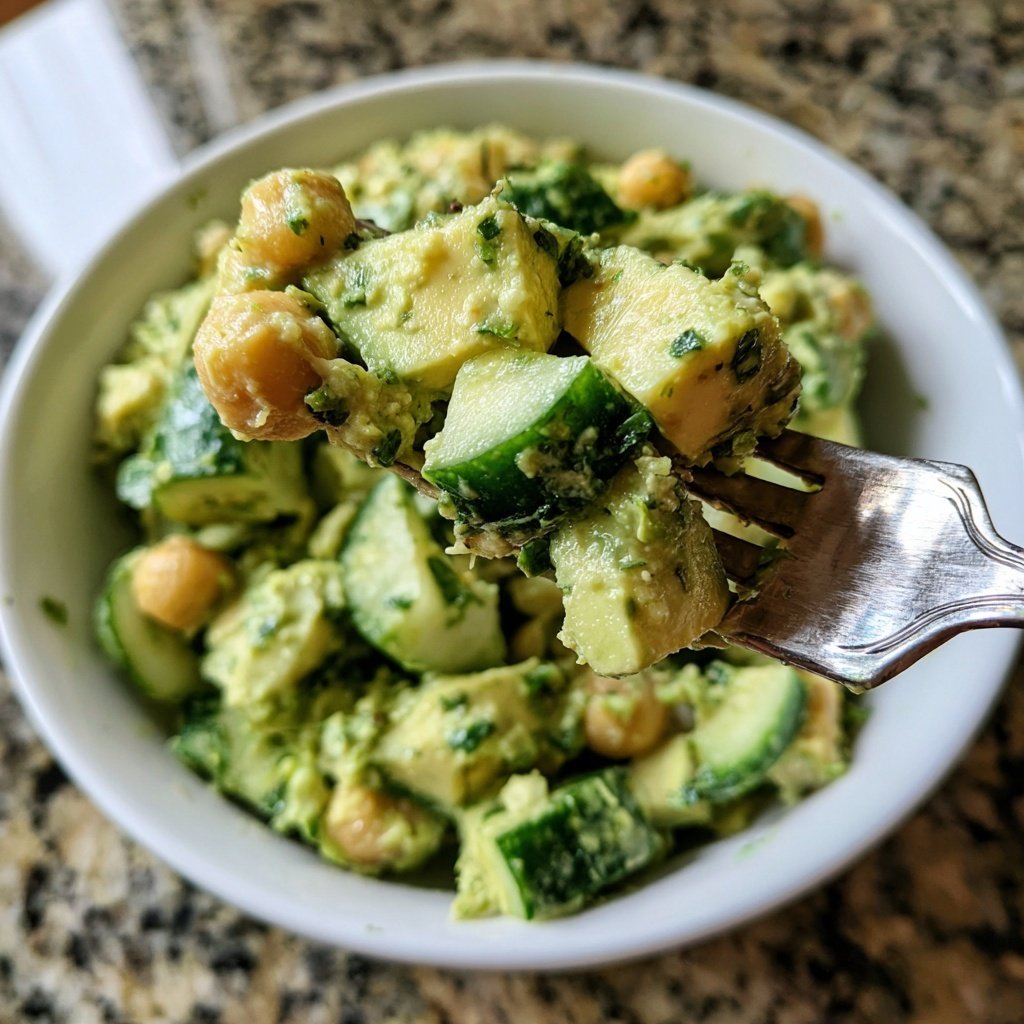 Healthy & Light Avocado Chickpea Salad