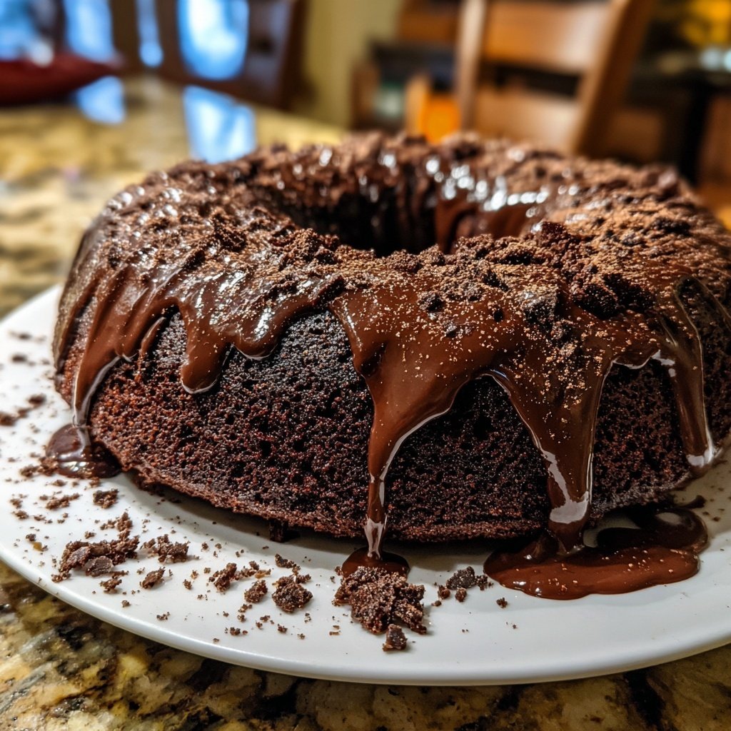 Moist Chocolate Cake With Rich Ganache