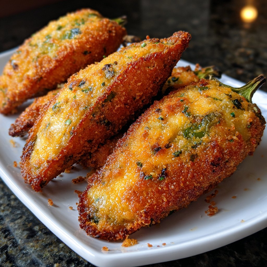 Jalapeno Poppers with Garlic Herb Filling