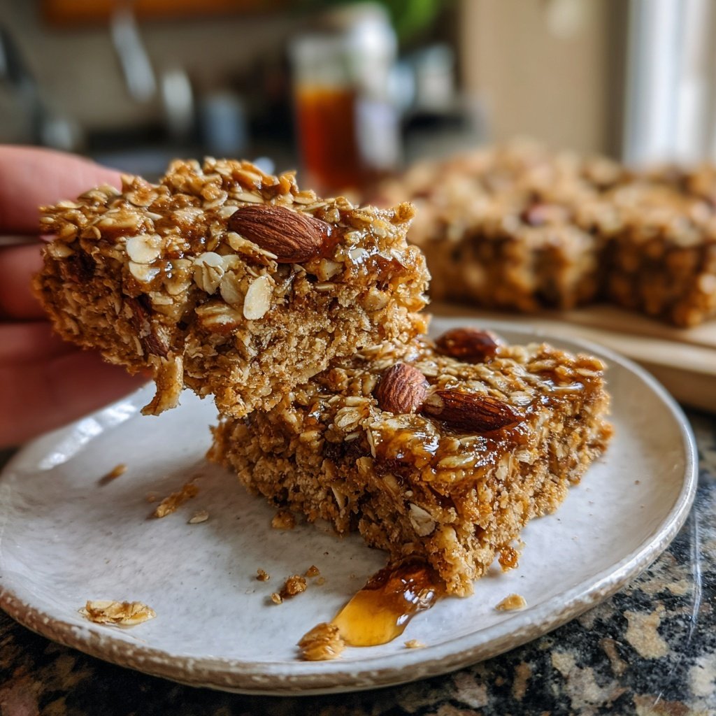 Vanilla Almond Oat Breakfast Squares