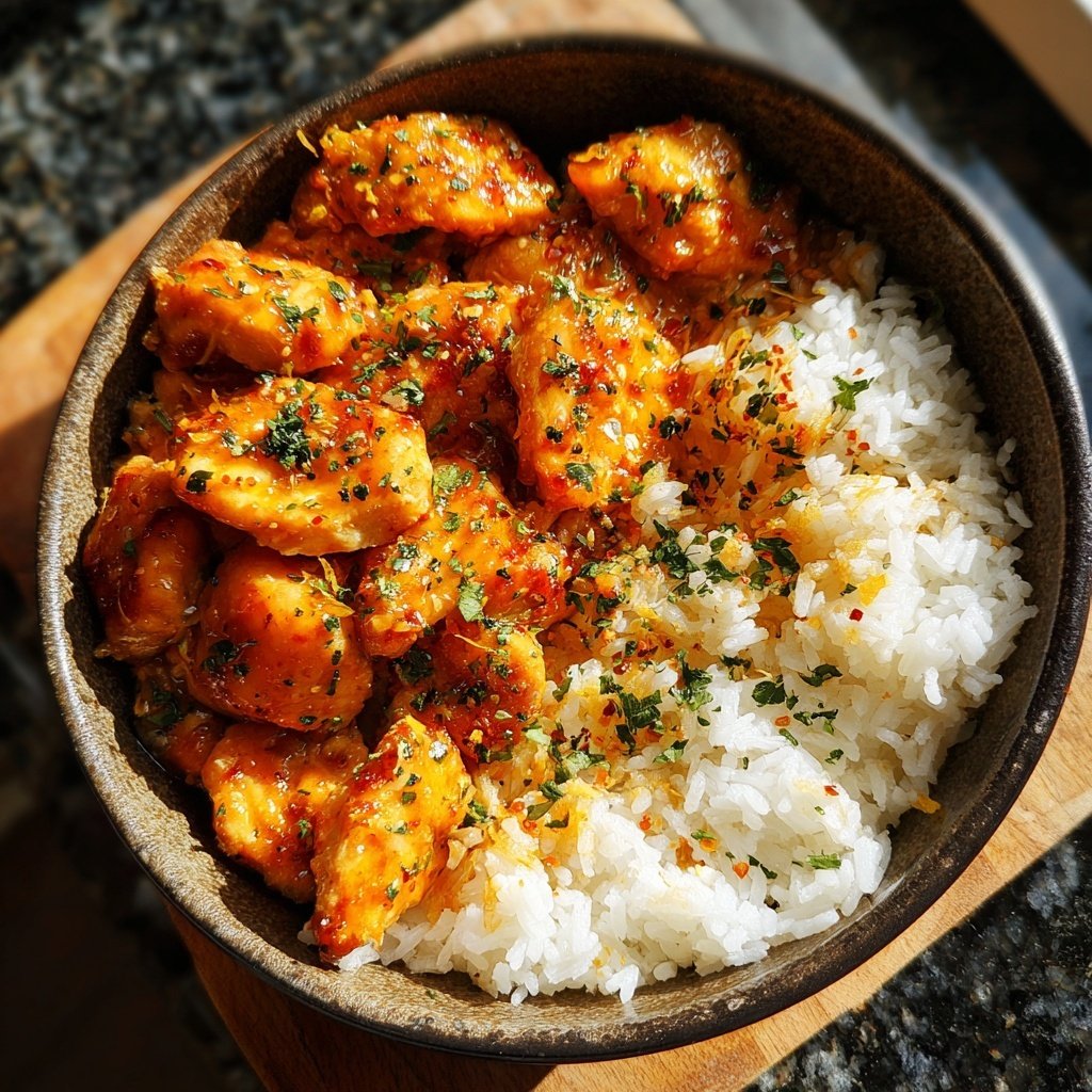 Lemon Butter Chicken With Rice
