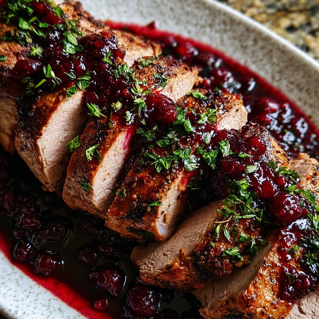 Pork Tenderloin with Cherry Sauce
