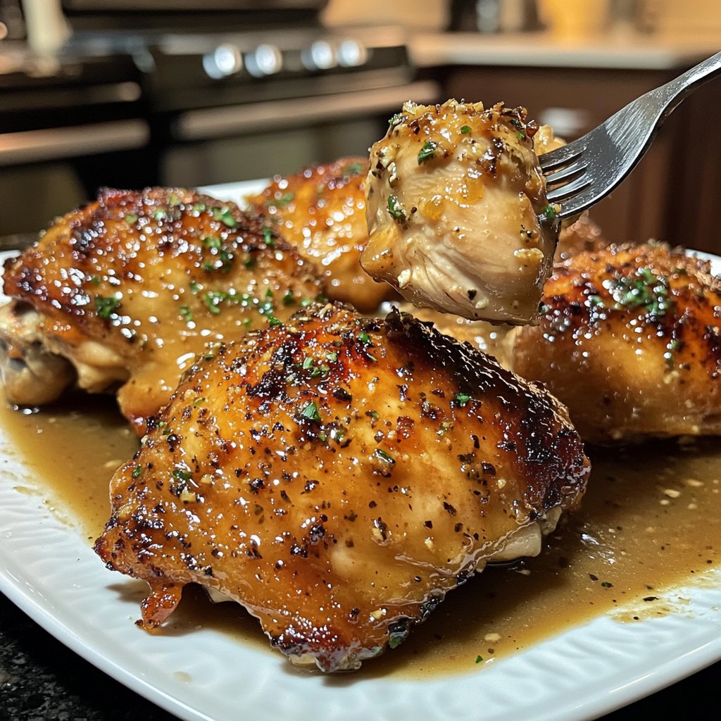 Simple Slow Cooker Chicken Thighs with Gravy