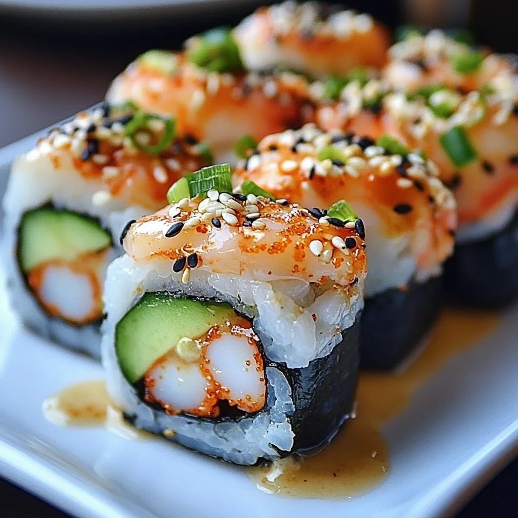 Spicy Shrimp Sushi Stacks