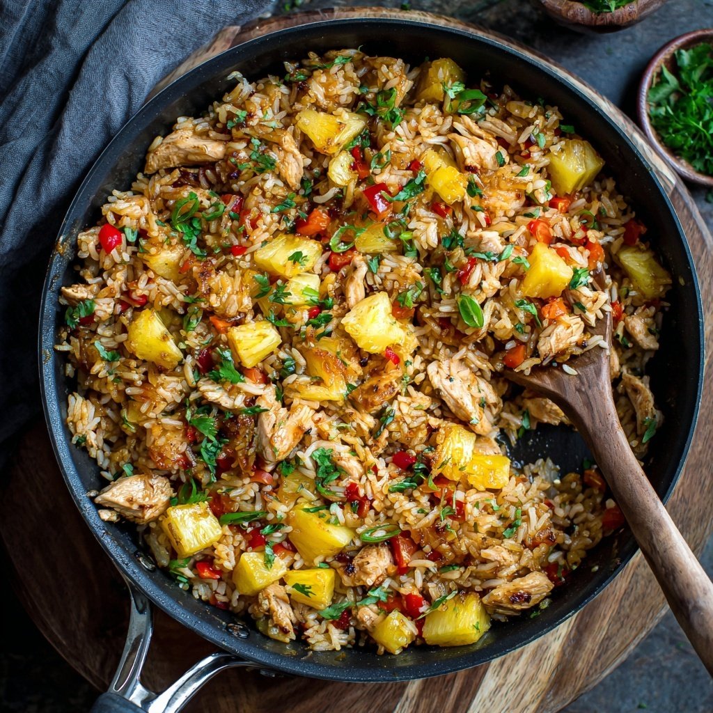 Pineapple Chicken Rice Skillet