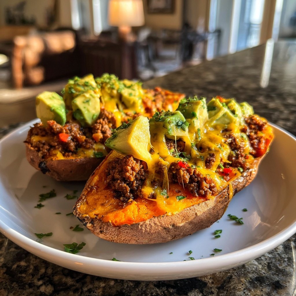 Easy Taco Stuffed Sweet Potatoes