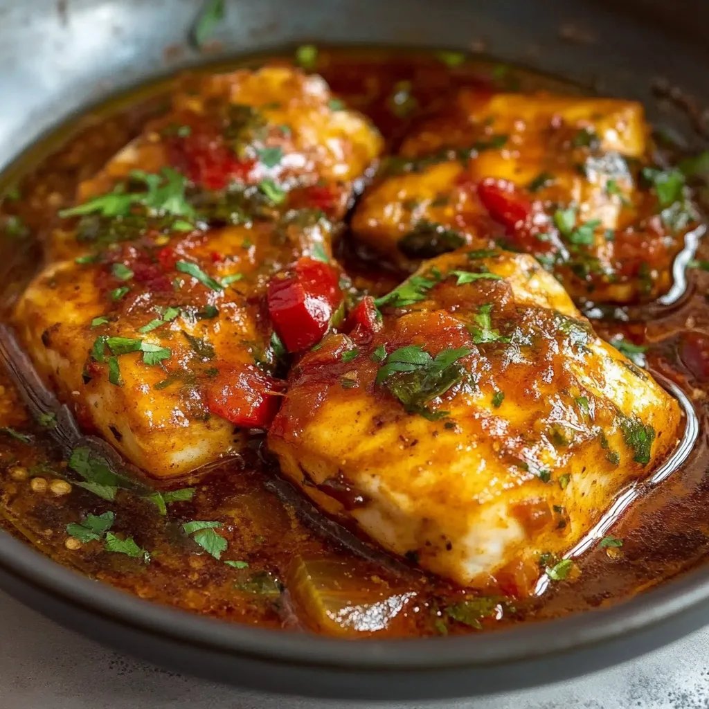 Classic Spicy Moroccan Fish in Rich Sauce!