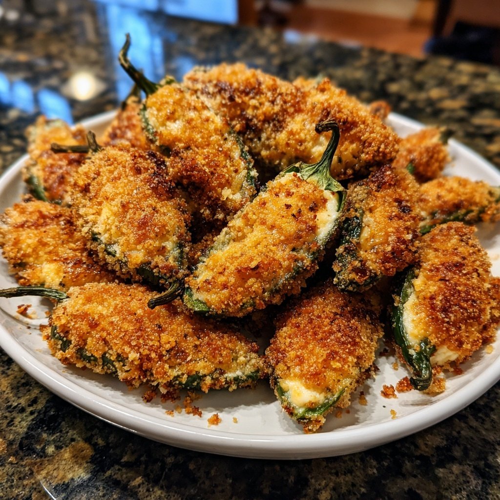 Jalapeno Poppers with Savory Breadcrumb Topping