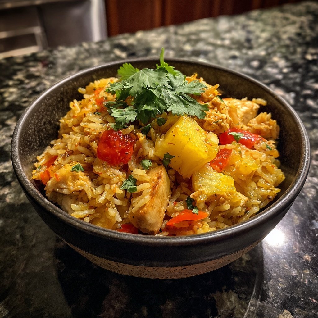 Sweet Pineapple Chicken Rice Bowl