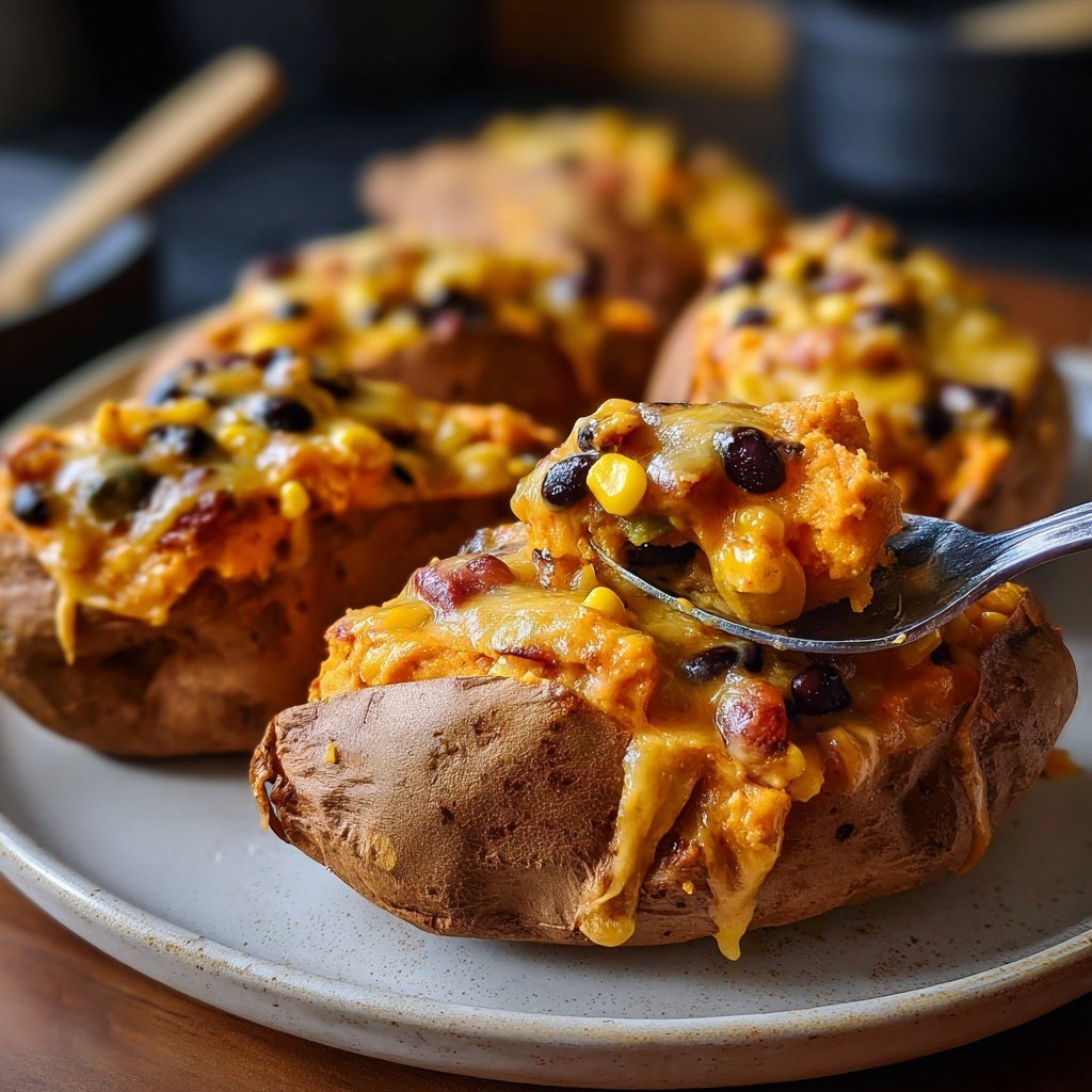 Valentine Dinner Stuffed Sweet Potatoes