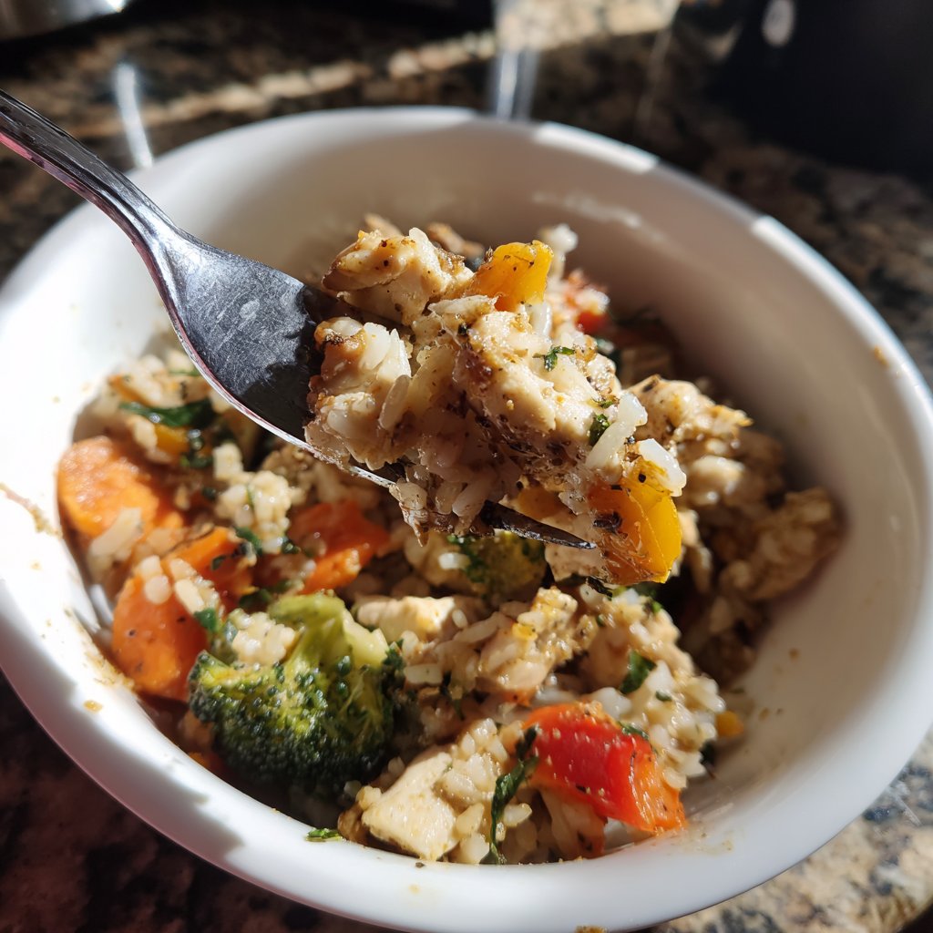 High Protein Chicken Rice Bowl