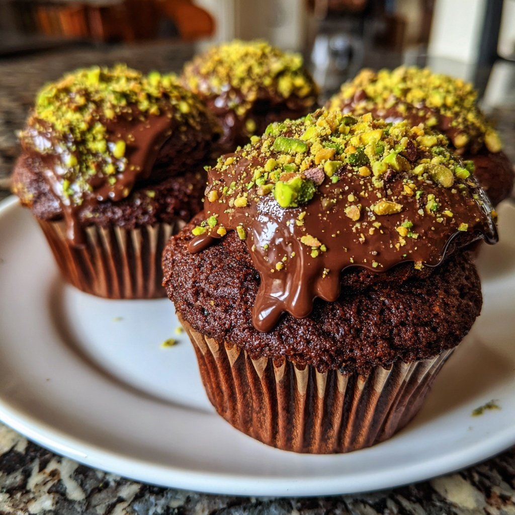 Chocolate Pistachio Cupcakes