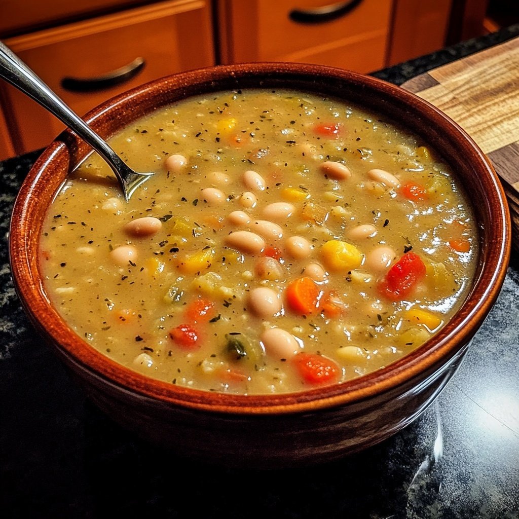 Healthy Crockpot White Bean Soup