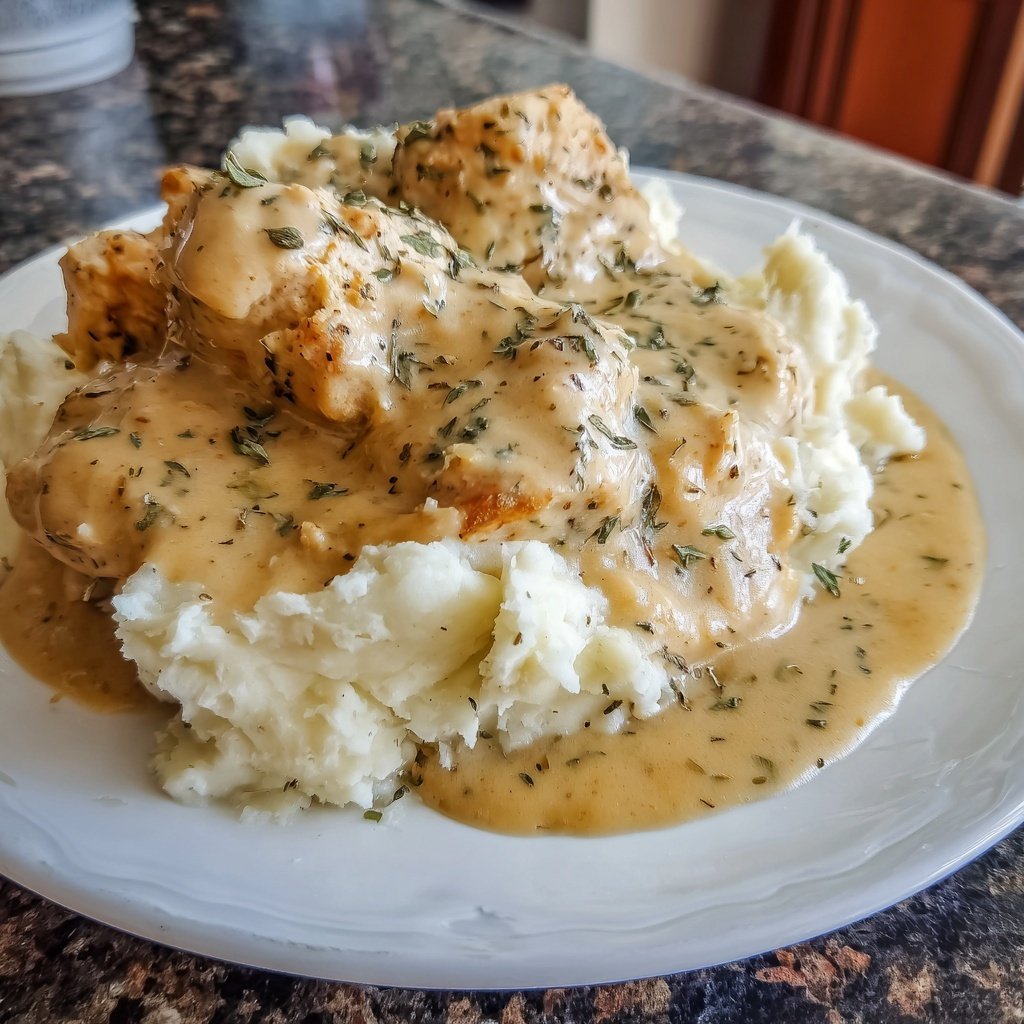 Comfort Food Creamy Chicken and Mashed Potatoes