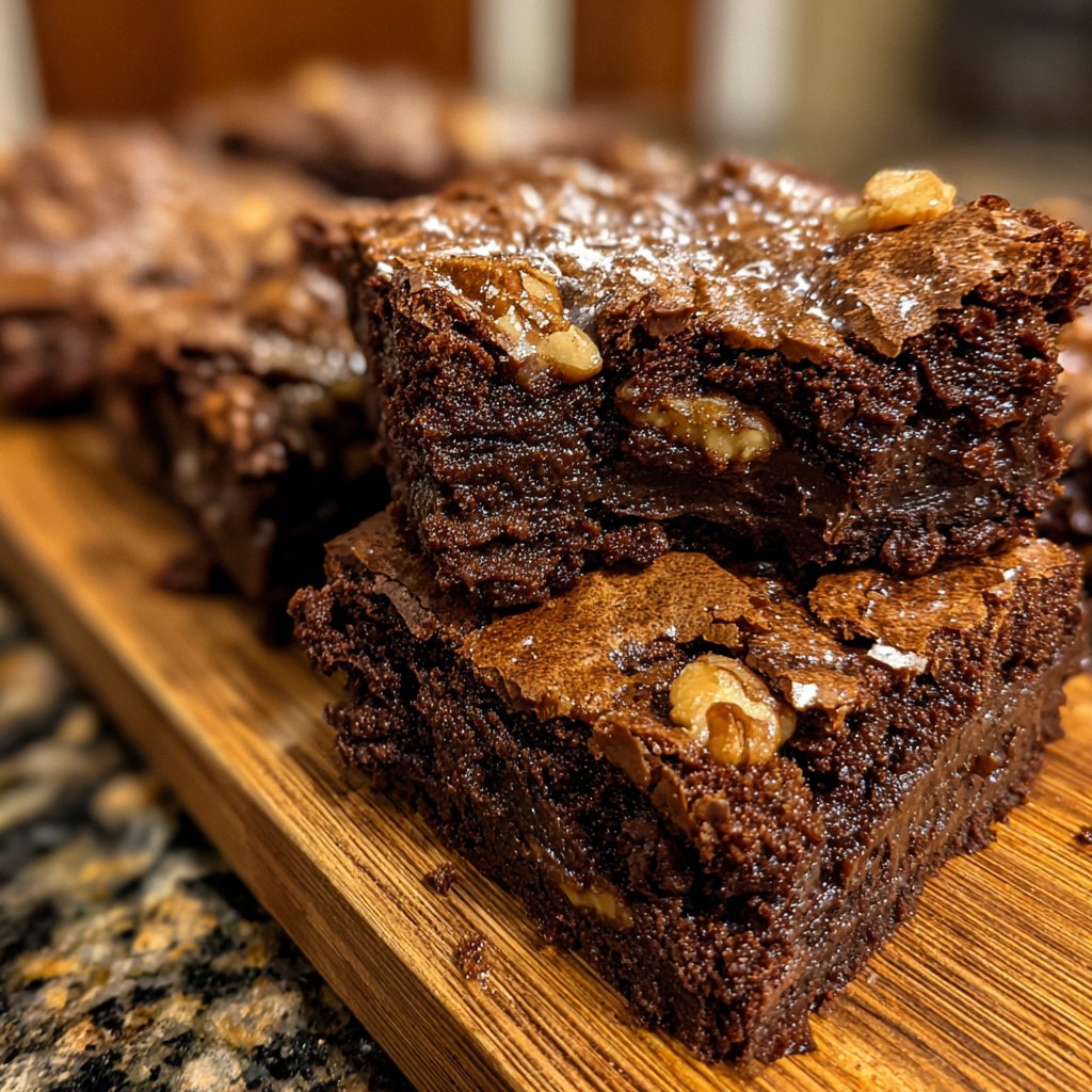 Crispy Sourdough Discard Brownies