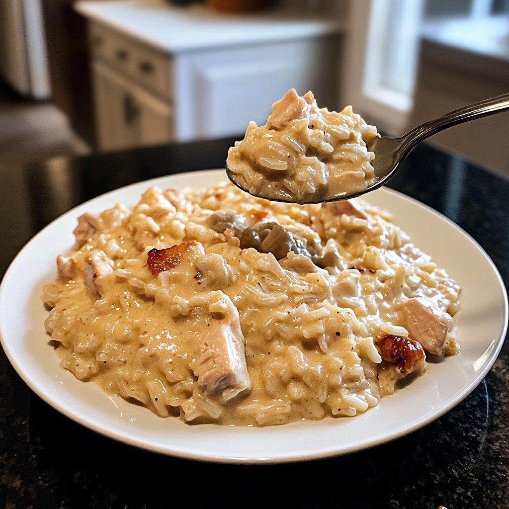 Creamy Slow Cooker Chicken and Rice