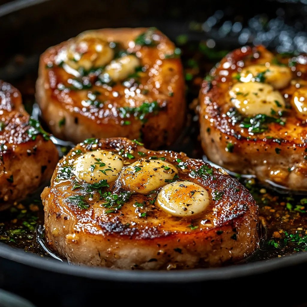 Garlic Butter Pan Seared Pork Chops (20-Minutes)