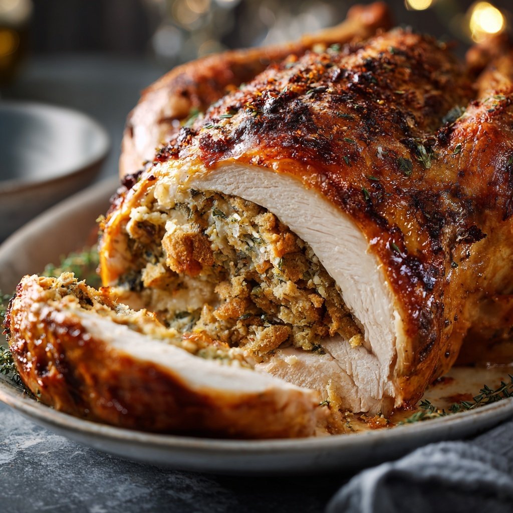 Seasonal & Festive Thanksgiving Herb Stuffed Turkey